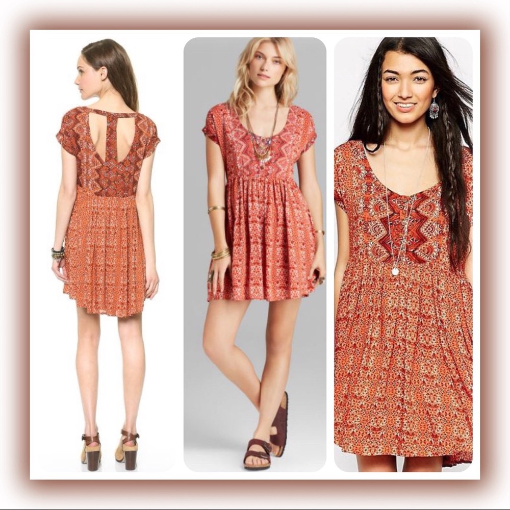 Free People Sundown Boho T-back Dress - Picture 1 of 8